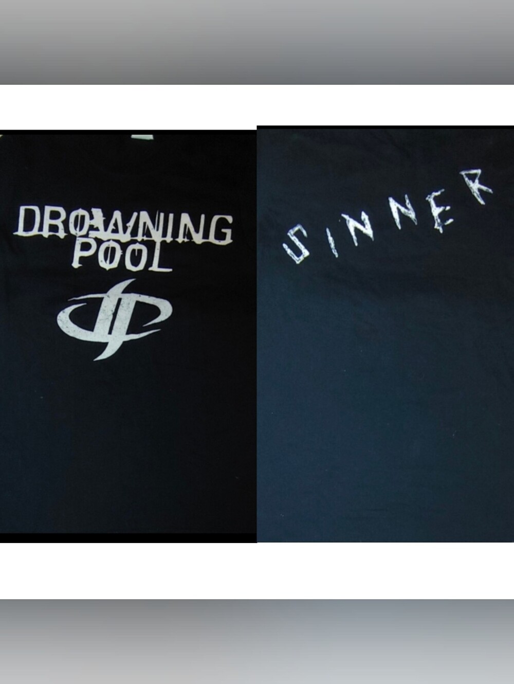 Drowning Pool "Sinner" Black Band T-shirt Size Small